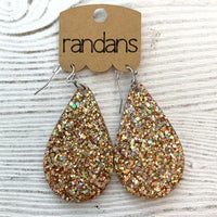 Handcrafted Glitter Earrings - Gold