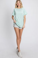 Mint Heathered Short Sleeve Tee