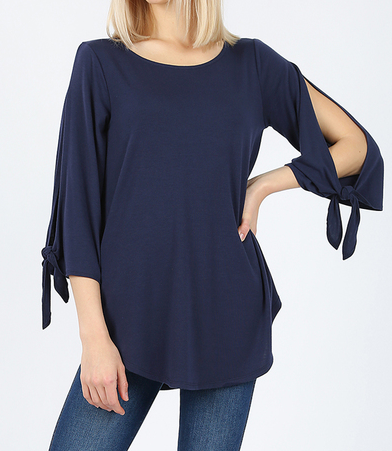 Tie-Sleeve Blouse